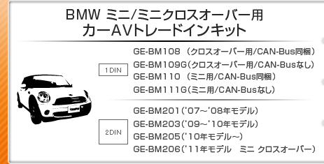 BMW MINI(ミニ)(R56)ナビ/オーディオ取付キット