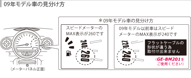 09年モデル車の見分け方