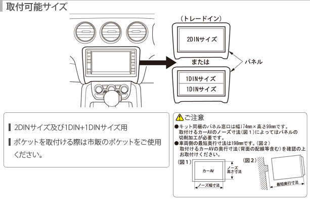 取付け可能サイズ